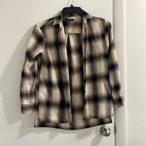 Madewell oversized plaid button up